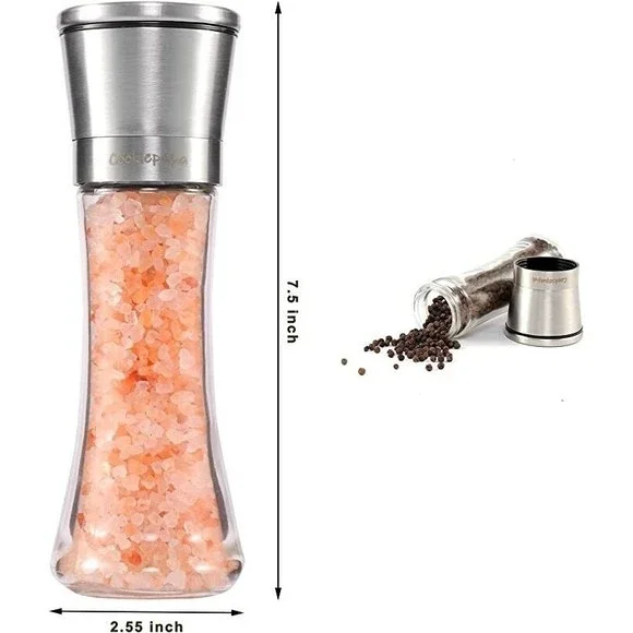 Cookiepapa Premium Stainless Steel Salt and Pepper Grinder Set of 2 - Picture 2 of 4